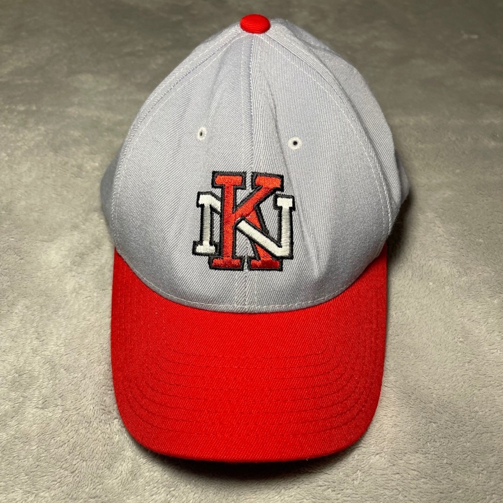 Pacific Headwear Hat Mens S/M Grey Red 801F Pro Series Lee USA Flag Cap KN Logo